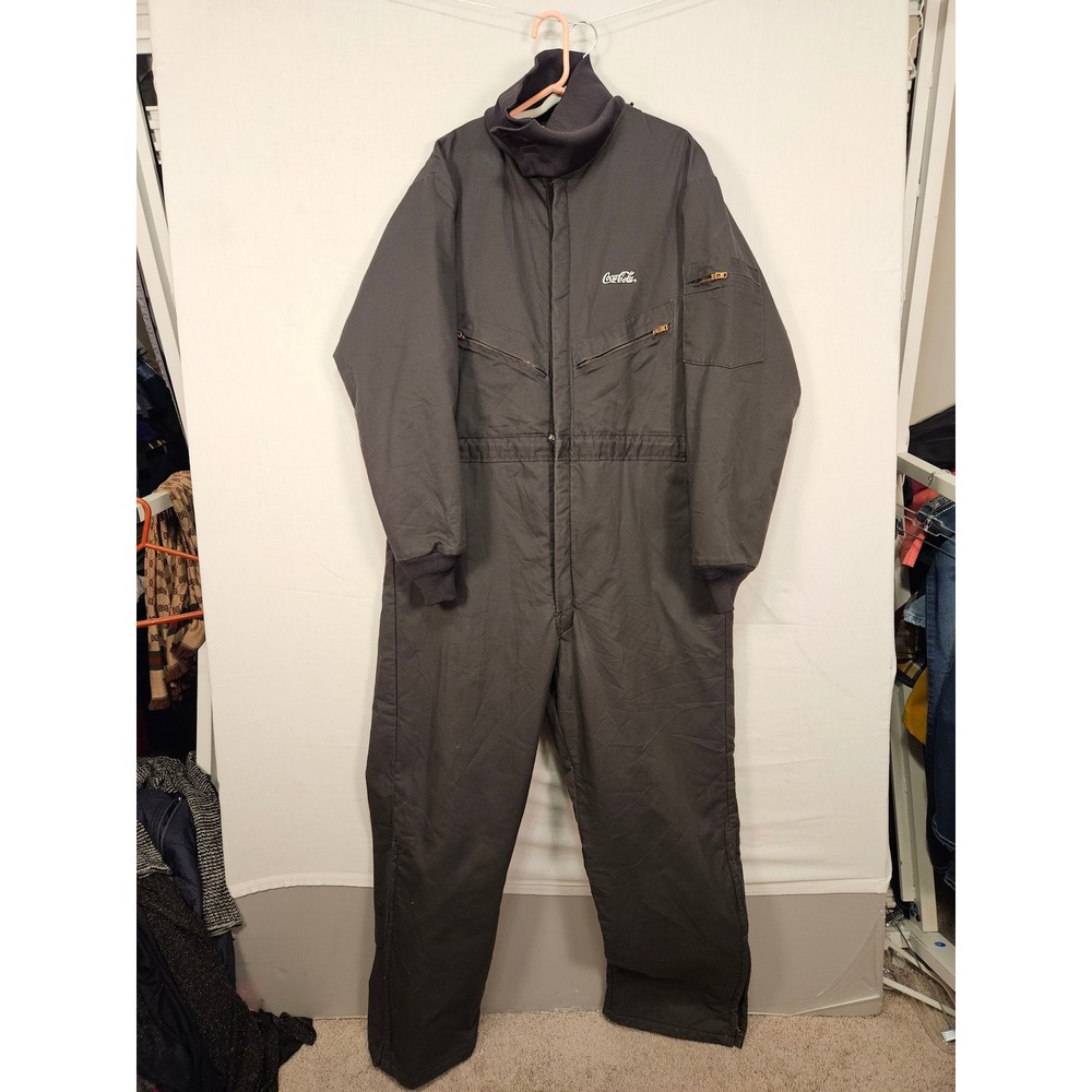 Riverside Coca-Cola Insulated Workwear Coveralls Gray XL Long Made in USA